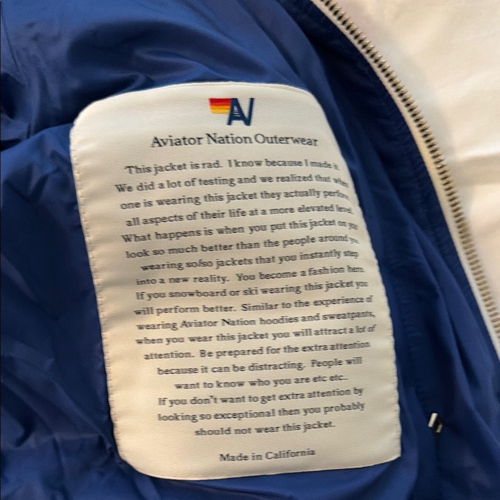 Aviator Nation Racer Colorblock Track Jacket - Red, Blue, White - Picture 4 of 5